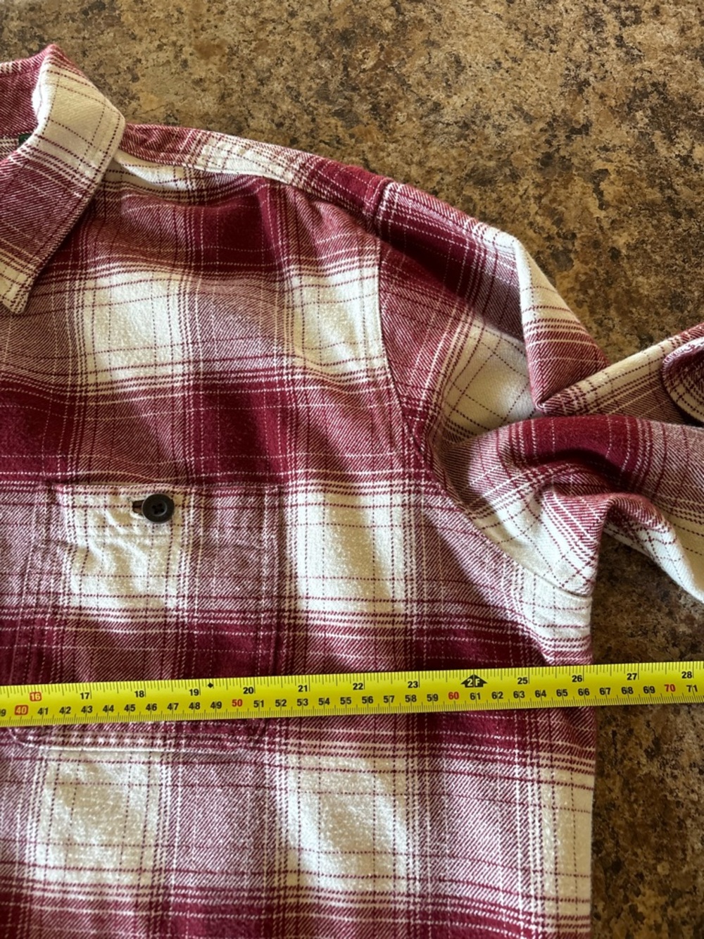 Orvis Perfect Flannel Shirt Button Down, Plaid Cotton Outdoorsman Crimson XLT - Picture 10 of 13